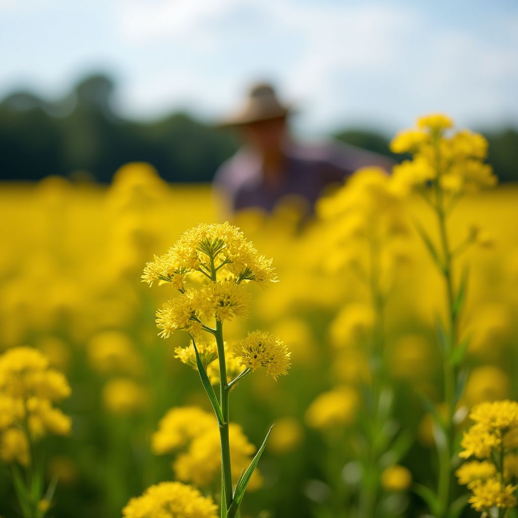Saint. Plantes de millepertuis en fleurs